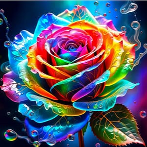 Rose colorée