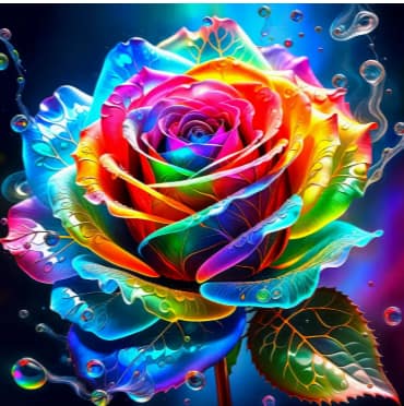 Rose colorée