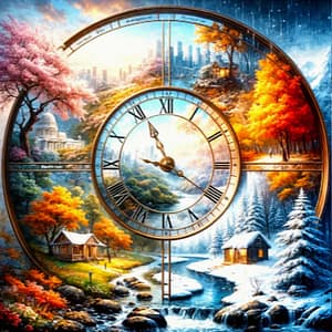 Paysage horloge