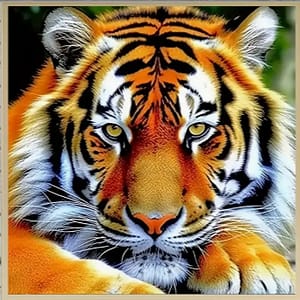 Tête tigre majestueux