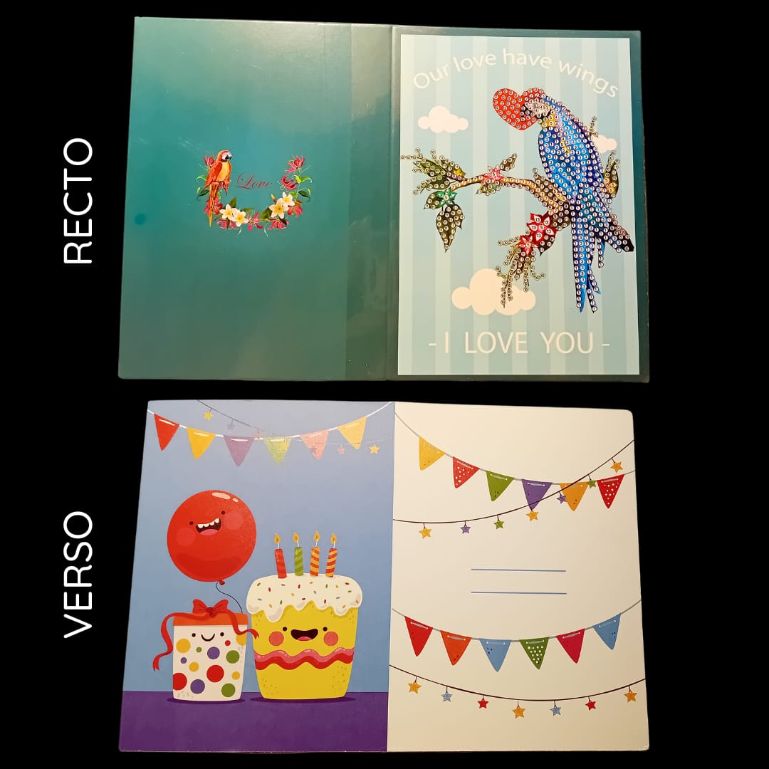 Set de 6 cartes fleuries - Détail 2