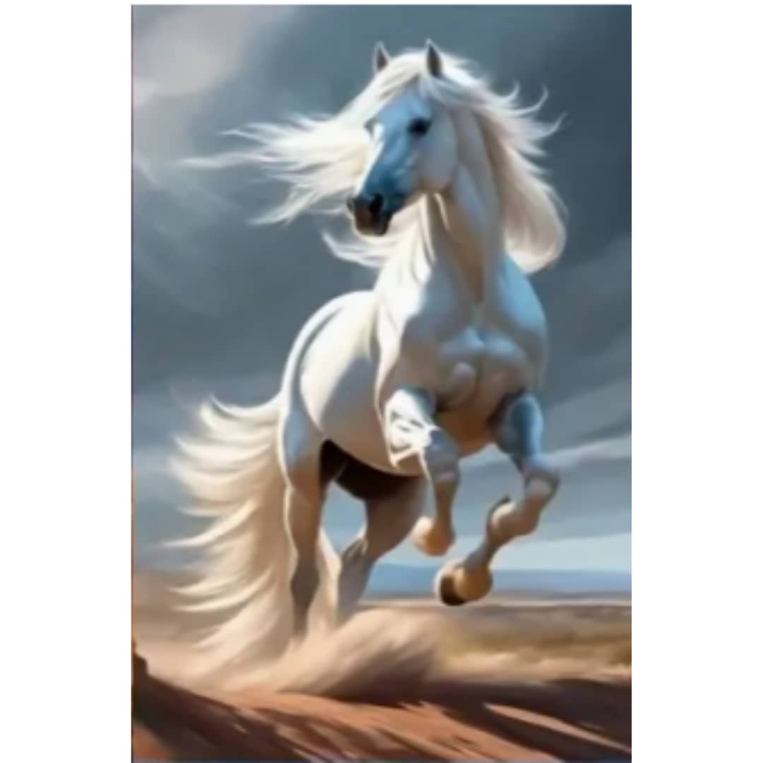 Cheval blanc nuage