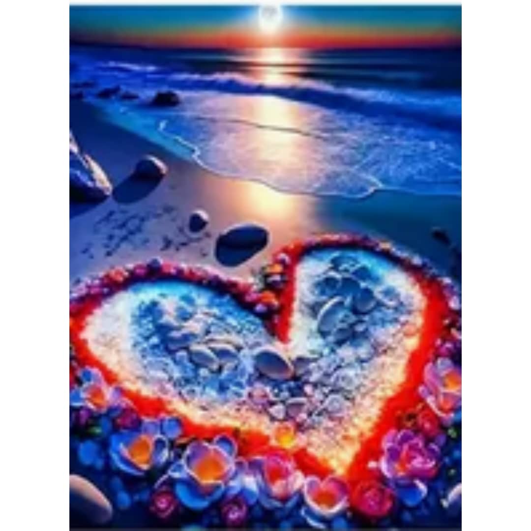 coeur nuit et roses