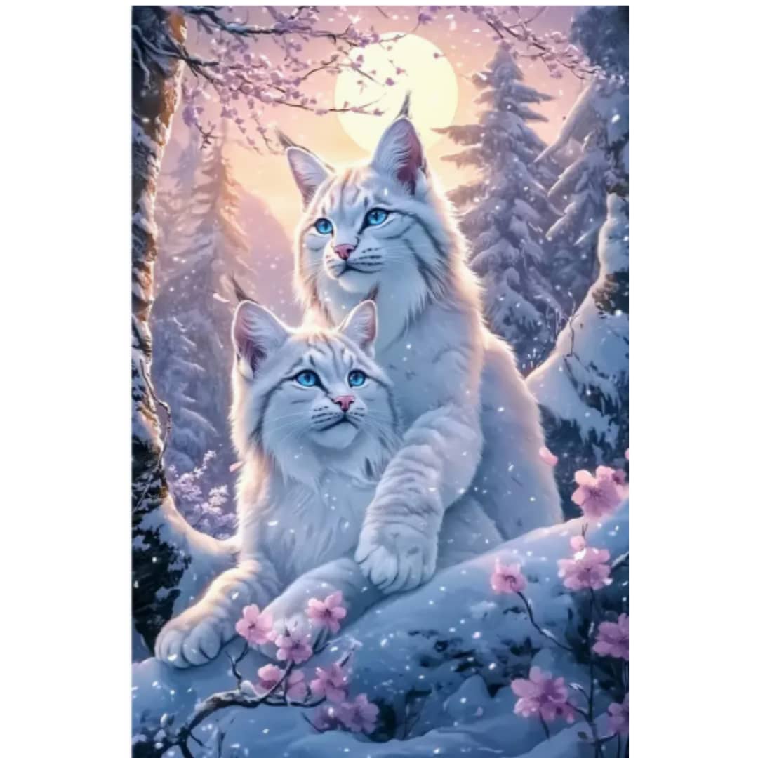 2 Lynx soir d'hiver