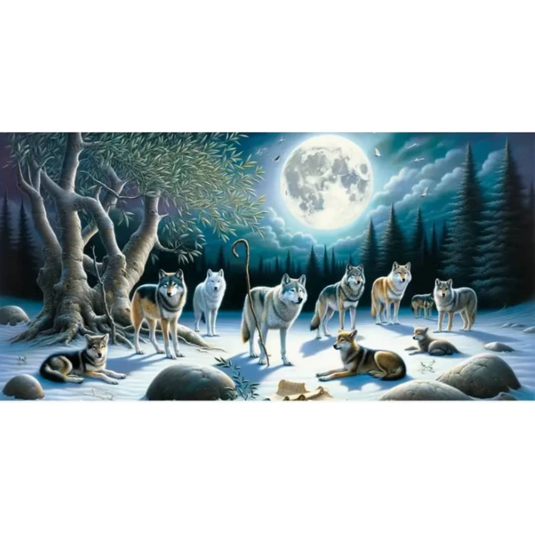 Meute loups nuit