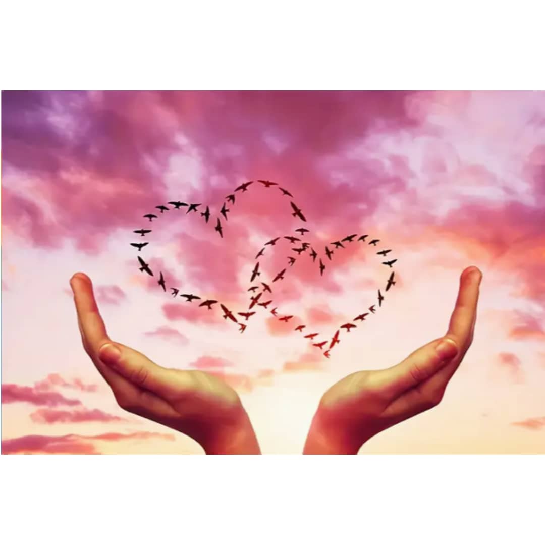 Main coeur d'oiseaux