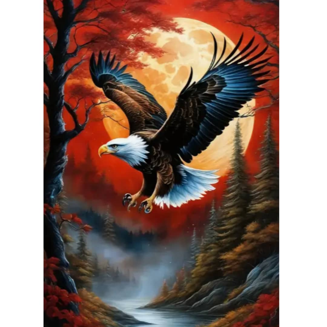 Aigle royal lune