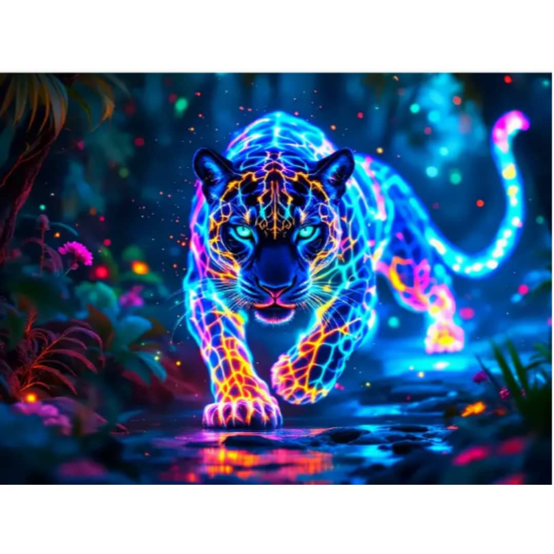 «Tigre de cristal coloré »