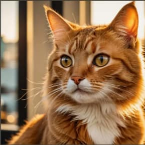 Tête chat roux