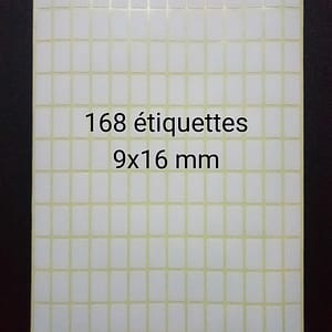 Pages étiquettes taille 9x16