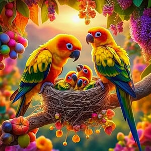 Famille perroquets