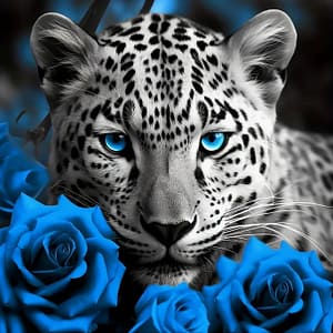 Tigre roses bleues