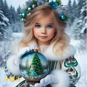 Fillette neige douceur