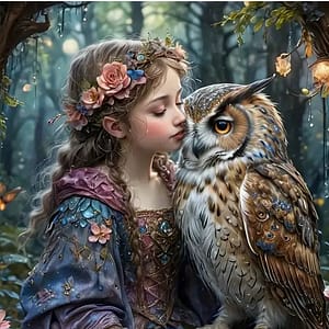 Fillette et hibou
