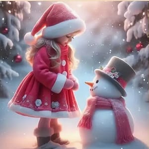 Fille bonhomme de neige