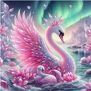 Cygne rose