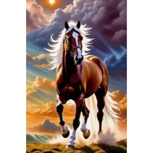 Cheval brun brume