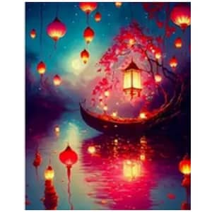 Gondole lanterne nuit