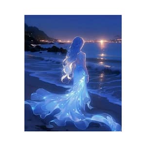 Silhouette mer nuit