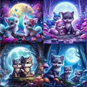 Chatons nuit