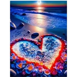 coeur nuit et roses