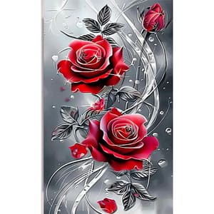 Roses rouges fond brillant