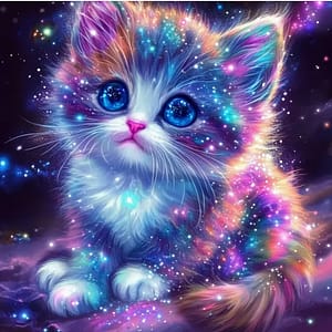 Mignon chaton coloré