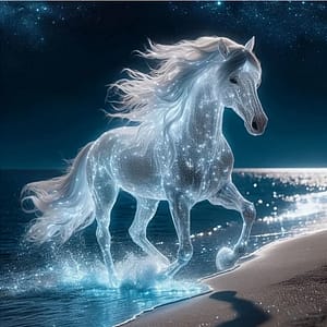 Cheval de cristal plage