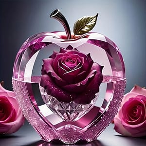 Rose cristal couleurs