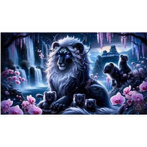 Lions nuit orchidées