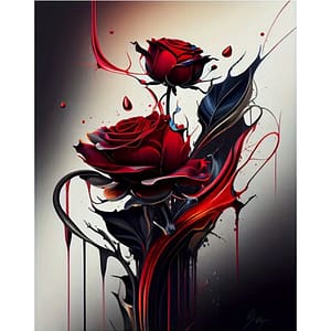 Roses rouge et noire
