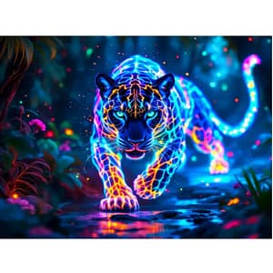 «Tigre de cristal coloré »