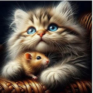 Chaton et souris