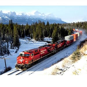 Train en hiver