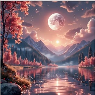 Lac montagne lune