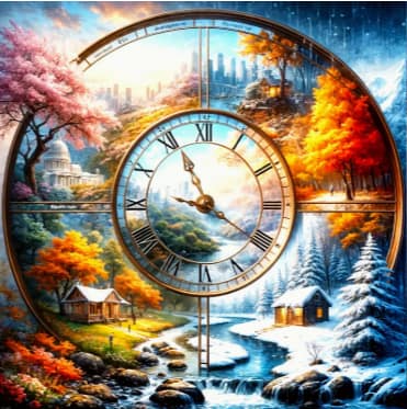 Paysage horloge