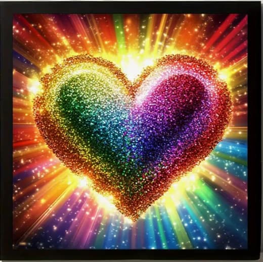 Coeur coloré