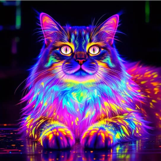 Beau chat multicolore