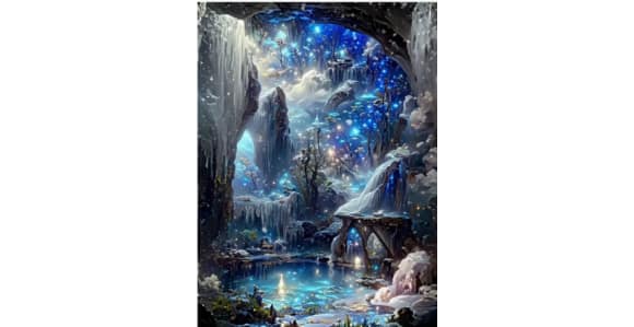 Féerie grotte hiver