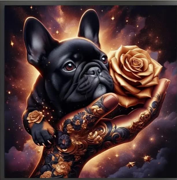 Chiot main rose dorée