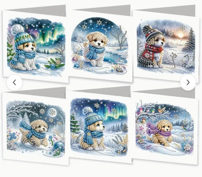 Cartes chiots de Noel