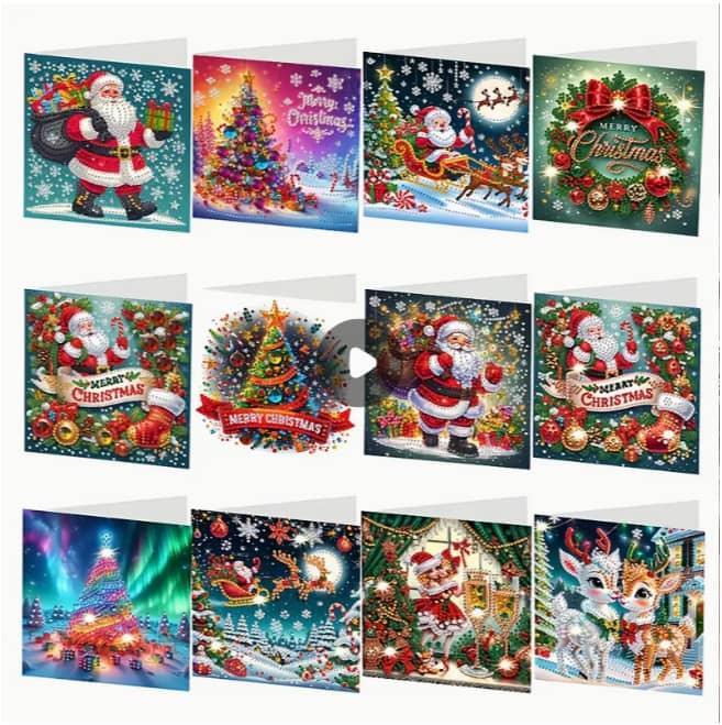 12 cartes Noel diverses