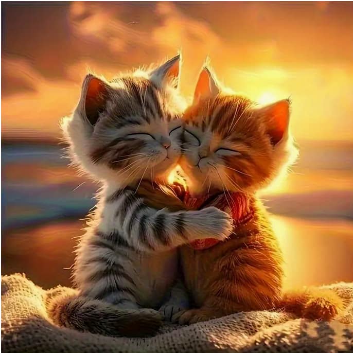 2 Chatons crépuscule