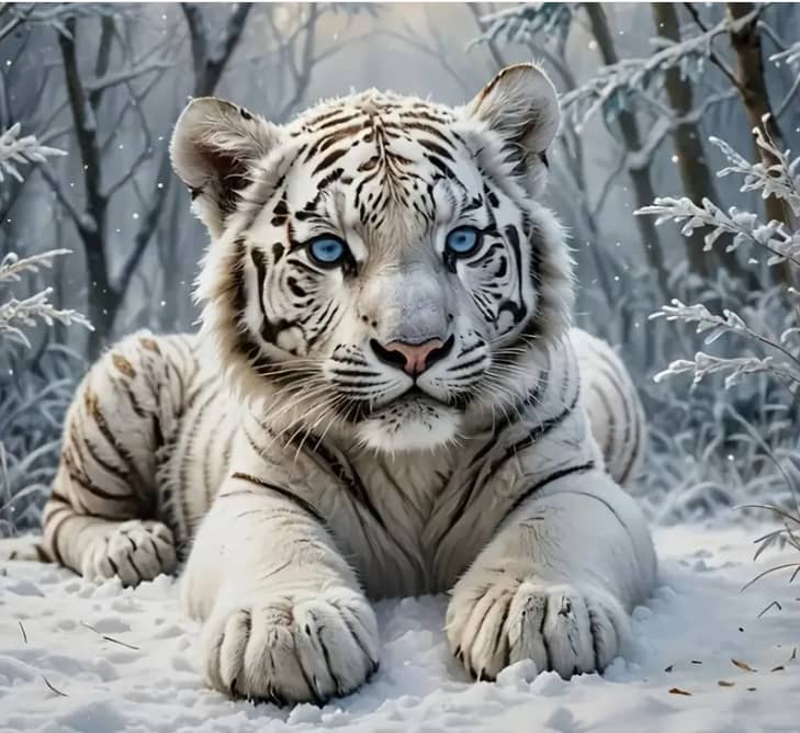 Tigrou blanc hiver