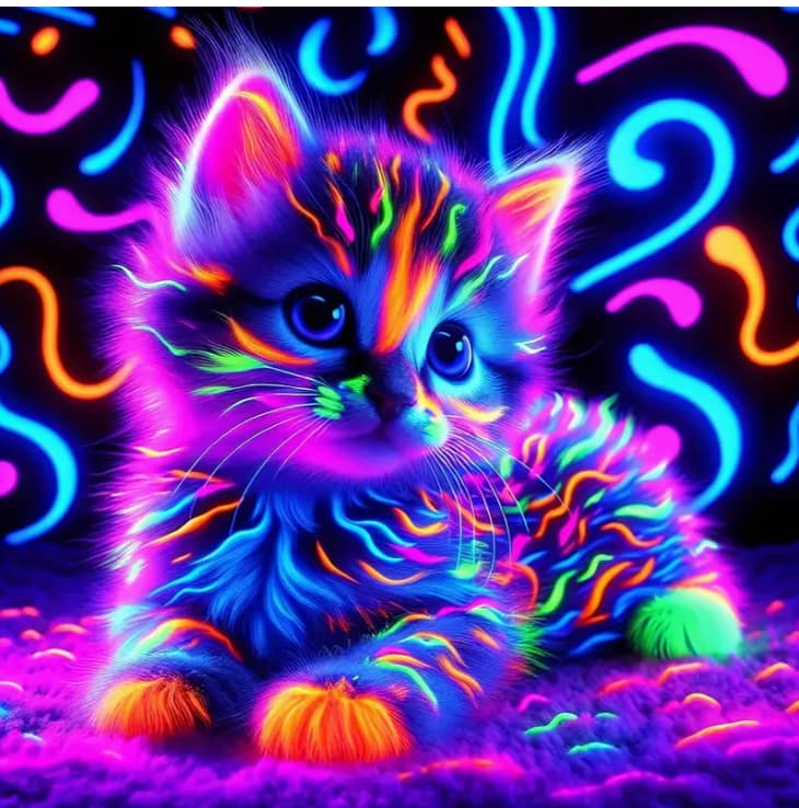 Joli chaton coloré