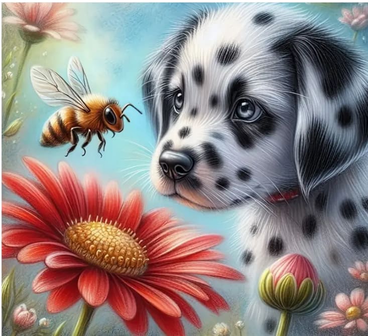 Dalmatien et abeille